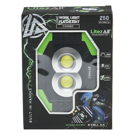 Litezall 200 Lumen Work Light with Flashlight LA-WORK-6/24